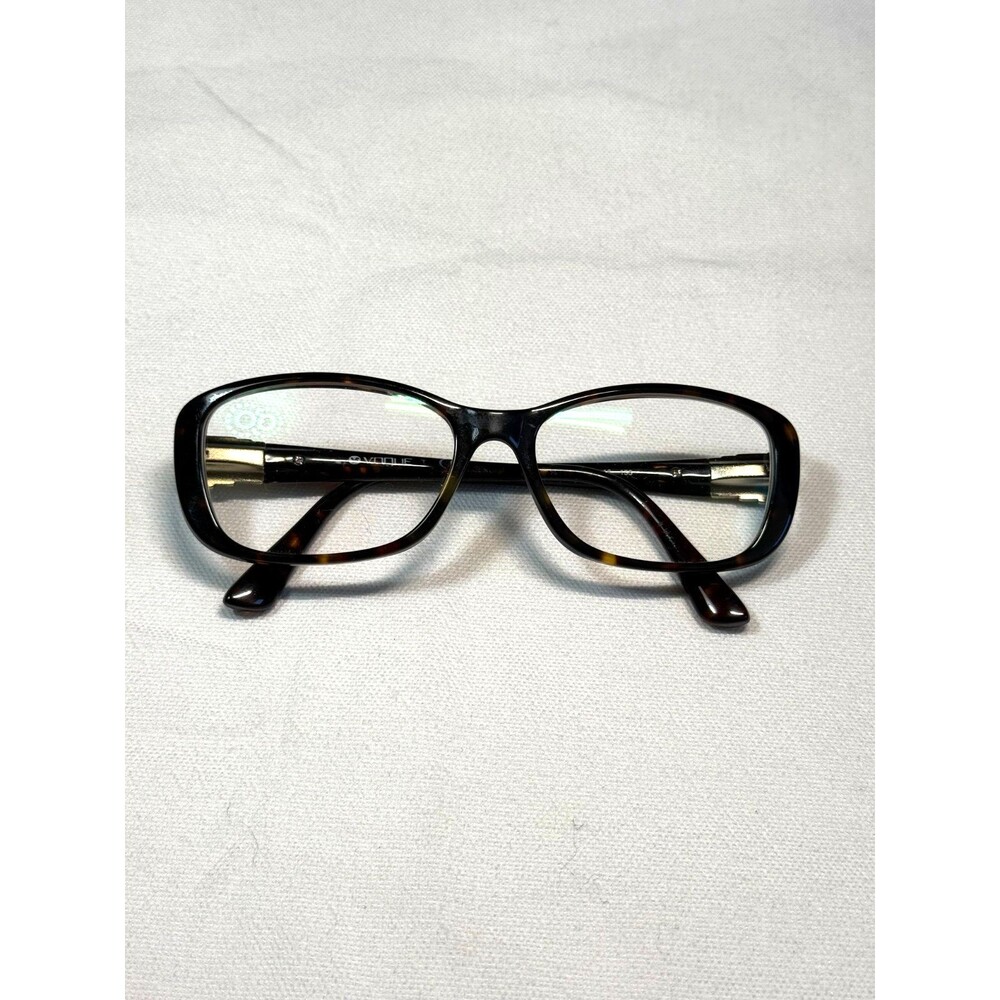 Vogue VO 2842-B Dark Tortoise Eyeglass Frames Rhinestone Temples 53-16-135